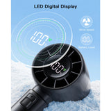 ColdSky Ventilador portátil portátil 4000mAh Bateria operado com display LED Ventilador pequeno pessoal portátil Mini ventilador de 5 velocidades para viagens
