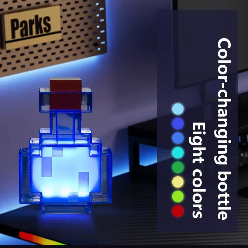 "garrafa de poção" decoração oito cores diferentes